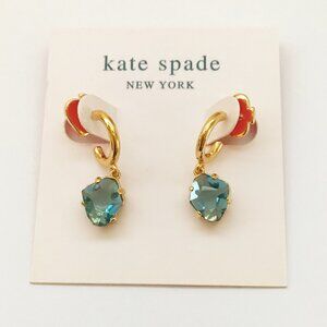Kate Spade Treasure Trove Huggies Earrings In Blue